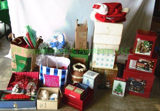 lot 63 image: Assorted Christmas decor as shown, generous quantity