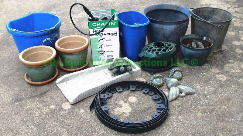 lot 70 image: Assorted gardening supplies as shown