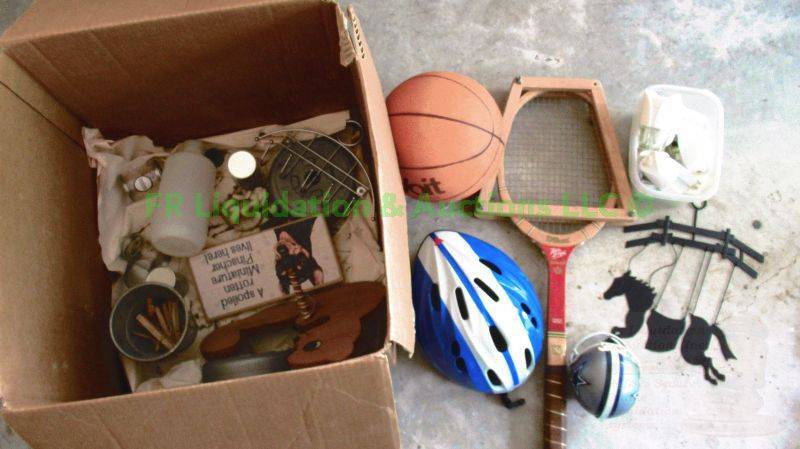 lot 76 image: Assorted sports equipment and more as shown
