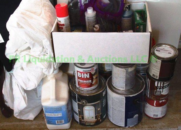 lot 95 image: Assorted paints and stains plus