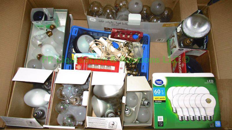 lot 161 image: Assorted light bulbs and misc household hardware