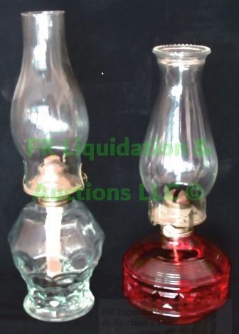 lot 168 image: Lamplight Farms hurricane oil lanterns