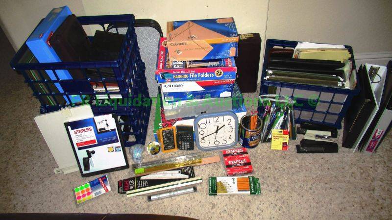 lot 139 image: Assorted office supplies, generous quantity