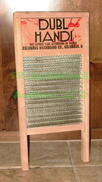 lot 163 image: Reproduction vintage style Dubl Handi washboard