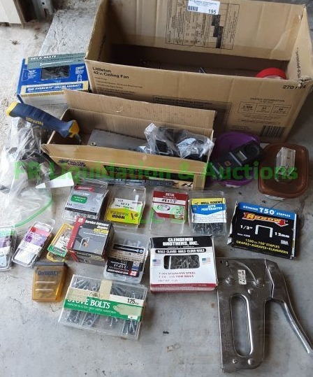 lot 195 image: Assorted household fasteners and hardware