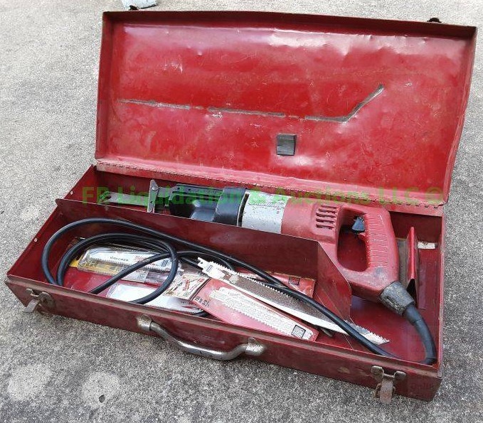 lot 199 image: Milwaukee sawzall in carry case with accessories