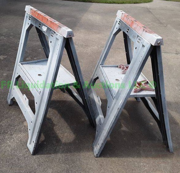lot 200 image: Collapsible saw horses