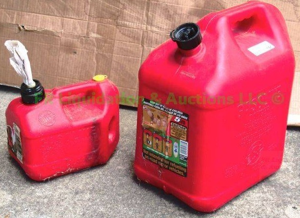 lot 191 image: 5 and 1 gallon gas cans