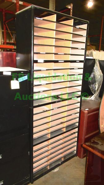 lot 30 image: Commercial office mail slot box cabinet, 75 x 33 x 12