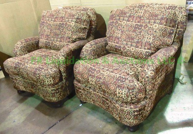 lot 48 image: Key city furniture occasional arm chairs matching