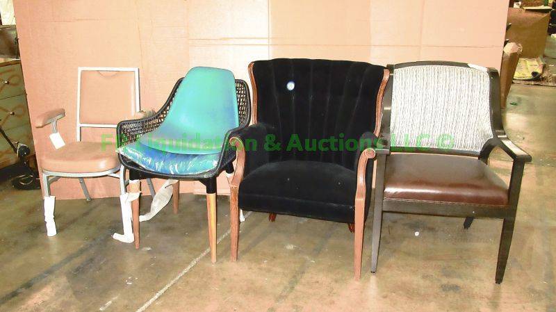 lot 61 image: Various style occasional chairs as shown, 4 total