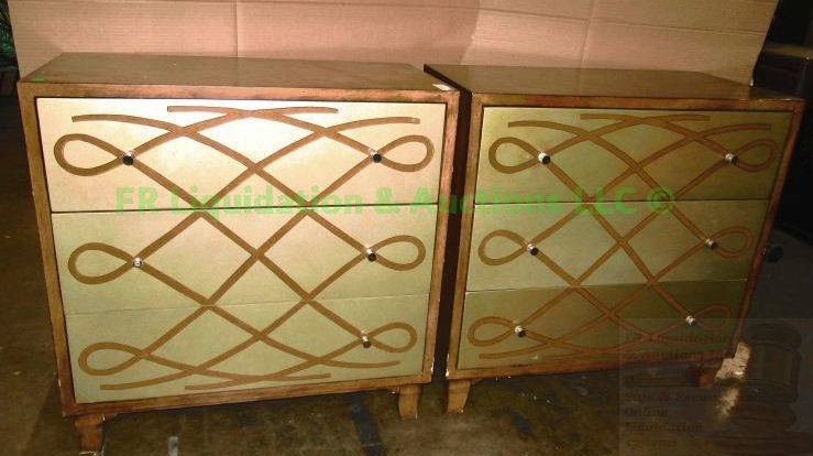 lot 57 image: Coaster fine furniture matching 3 drawer night stands, each measures 32 x 32 x 16