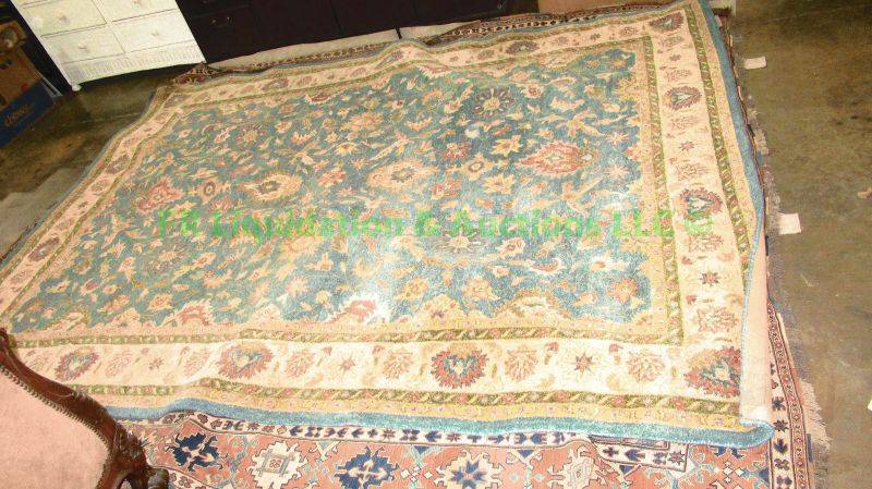lot 64 image: Pakistan wool and India made large area rugs, each measure 8ft x 11ft