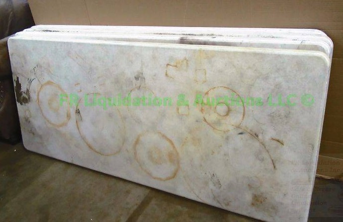 lot 72 image: Lifetime plastic top folding leg 6 ft tables, 4 total
