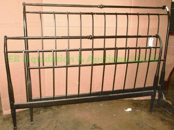 lot 74 image: cast iron bed head and foot board