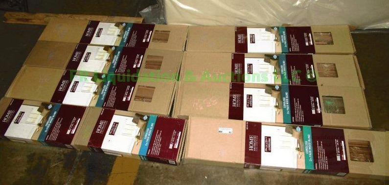 lot 82 image: Home Decorators collection Faux wood blinds, 9 boxes