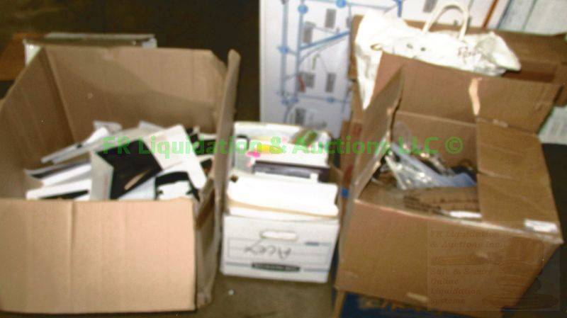 lot 24 image: Assorted office supplies and interior decorator books