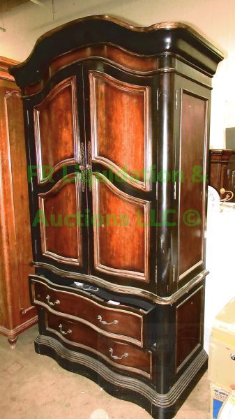 lot 112 image: Hooker furniture Seven Seas storage armoire, 84 tall