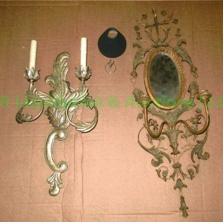 lot 110 image: Wall sconce candle holders