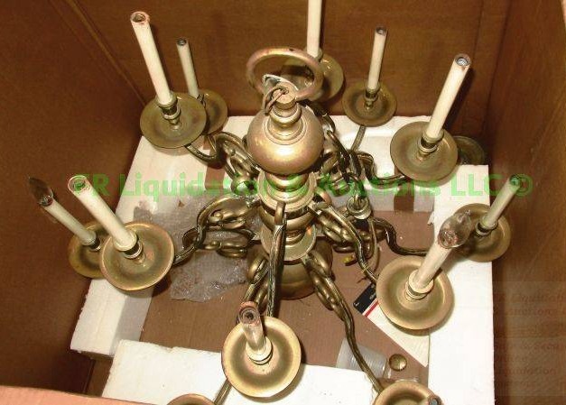 lot 95 image: Vintage style Candle theme chandelier