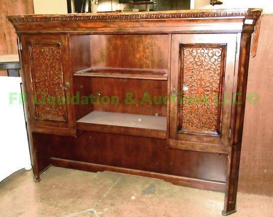lot 98 image: Lighted overhead hutch top, 76 x 58 x 16