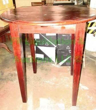 lot 122 image: Occasional table solid wood 42 tall x 41 wide