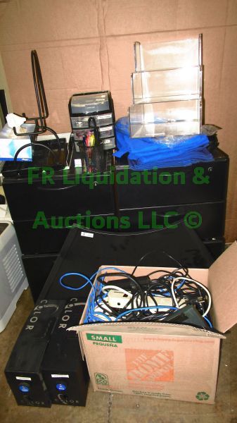 lot 154 image: Assorted electronics and office supplies as shown