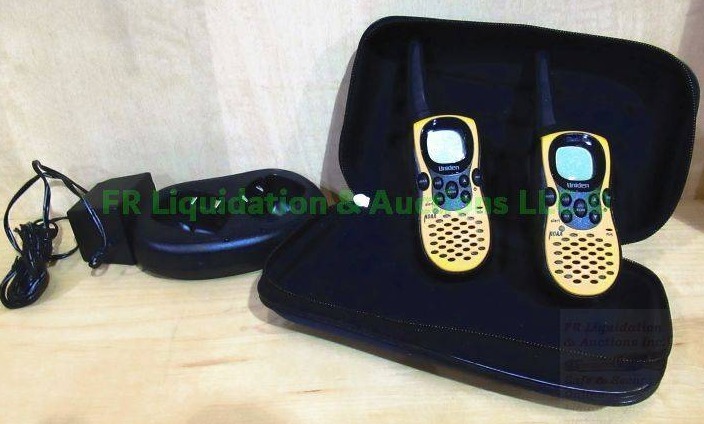 lot 156 image: Uniden two way radio set with charger and carry case