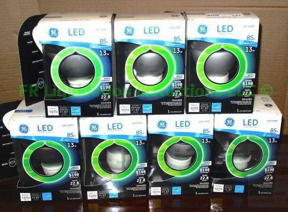 lot 147 image: GE 13watt LED light bulbs, 7 count