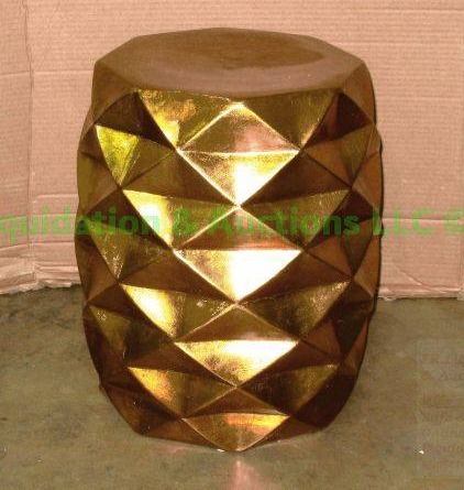 lot 165 image: Imax Worldhome geometric garden stool, 19 tall x 12 wide