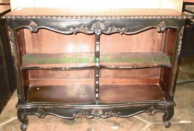 lot 161 image: Antique style open front side buffet