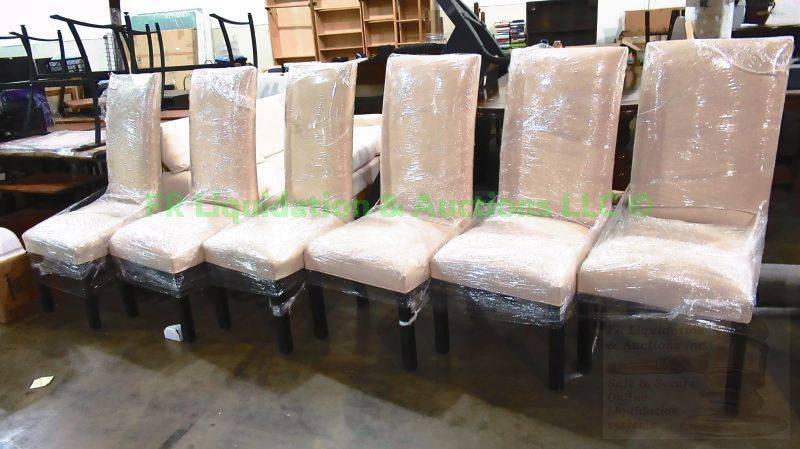 lot 187 image: Matching dining chair set, 6 total