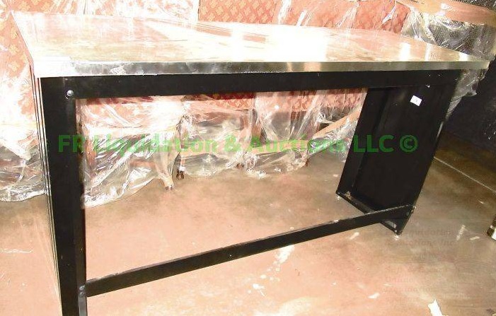 lot 195 image: Stainless steel top utility table, 72 x 24 x 39