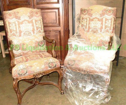 lot 201 image: Minton Spidell Dauphine dining arm chairs, 2 count