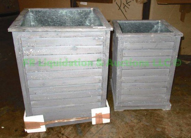lot 211 image: Commercial exteriorinterior planters, largets is 20 x 20 x 25