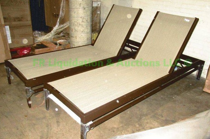 lot 216 image: Pavillion furniture Stacking Chaise Lounges, 2 count