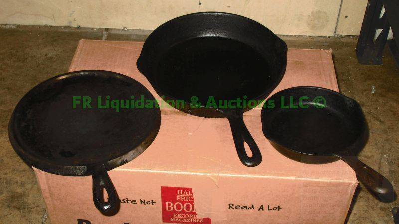 lot 250 image: Cast iron pan set