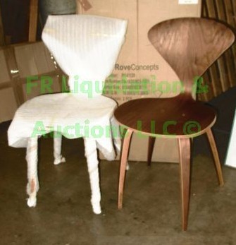 lot 261 image: Rove Concepts walnut Norman side chair, 2 count