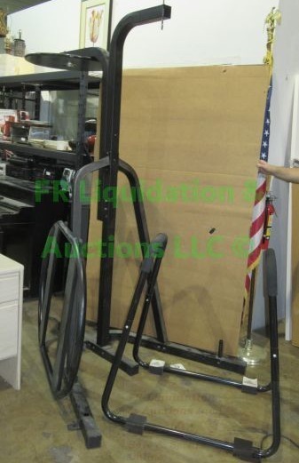 lot 287 image: Black mountain products speed bag rack and dip bar exercise equipment