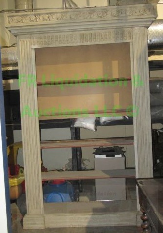 lot 311 image: Tuscan theme bookcase, 99 x 60 x 13