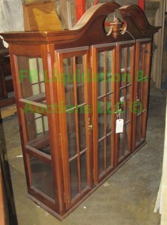 lot 320 image: Colonial style display cabinet, 54 x 55 x 17