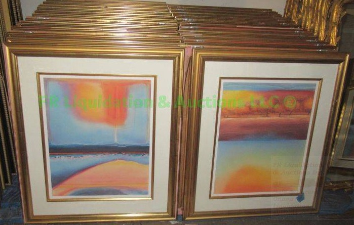 lot 325 image: Modern art framed prints, 46 total, 26 x 31