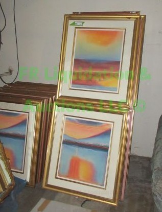 lot 327 image: Modern art framed prints, 26 x 31