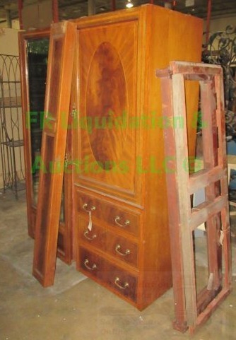 lot 333 image: Vintage early century Maple & Co. London & Paris wardrobe closets