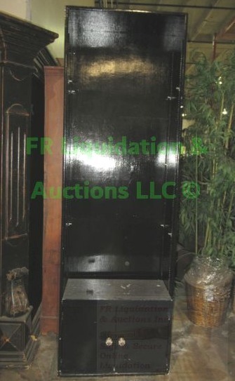 lot 334 image: Ebony style book shelf, 87 x 28 x 12