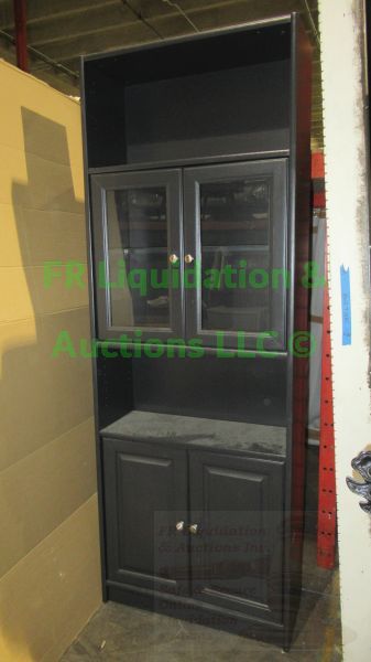 lot 358 image: Modern dish cabinet, 83 x 30 x 12