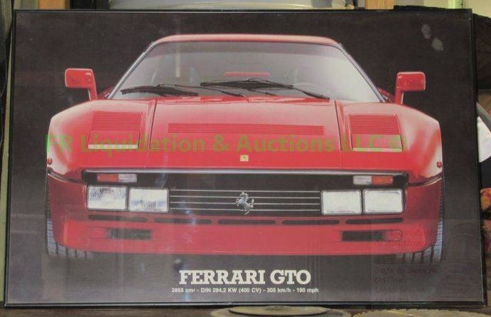 lot 359 image: Ferrari GTO framed print 35 x 23