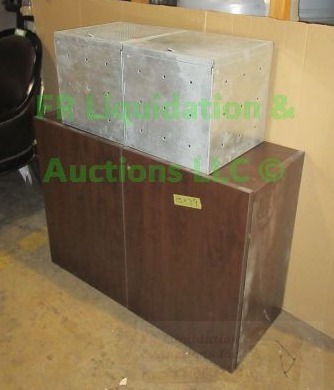 lot 360 image: Graepel metal storage boxes and copy paper cabinet