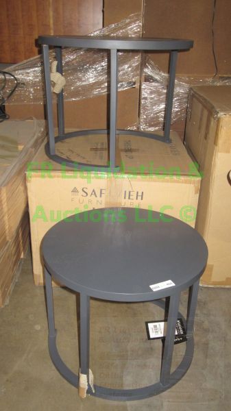 lot 400 image: Safavieh Chindler Charcoal Grey Nesting Tables AMH4619A, 4 total