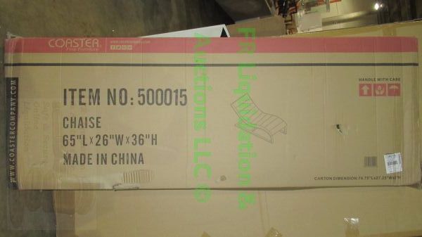 lot 429 image: Coaster fine furniture Chaise lounge chair in box, item number 500015